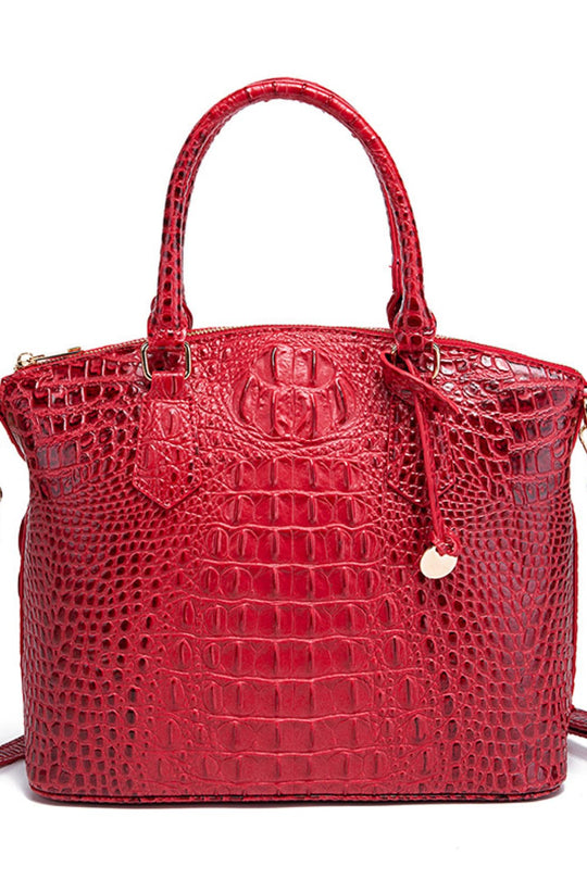 Elegante Kroko-Optik Handtasche für Damen