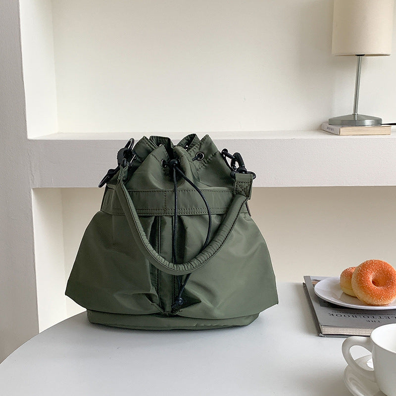Nylon Kordelzug-Beuteltasche mit abnehmbarem Griff und Schultergurt