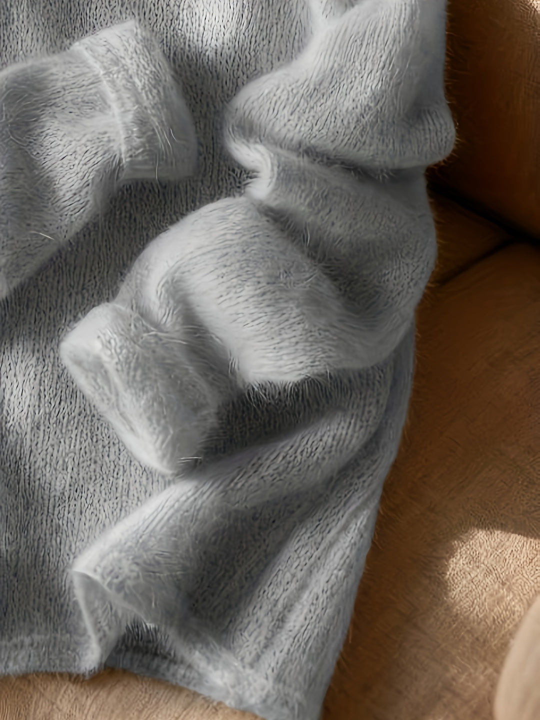 Rollkragenpullover in einfarbigem Design für Damen