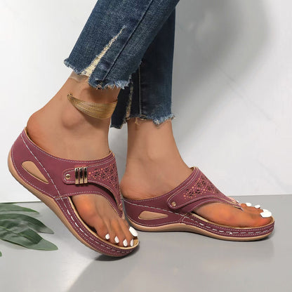 Damen Keilabsatz Sandalen Bequeme Sommerschuhe