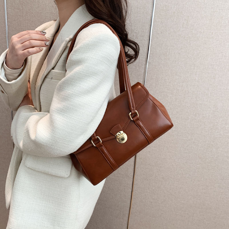 Vegane Leder Vintage Schultertasche