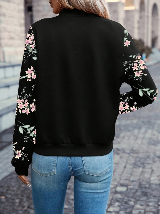 Elegante Langarmjacke mit Baseballkragen für Damen