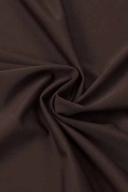 Maxikleid aus Nylon-Spandex mit Trägern in Braun