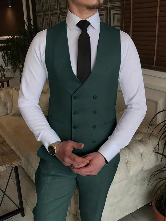 Herren Anzug Dreiteilig Mit Blazer Weste Und Hose