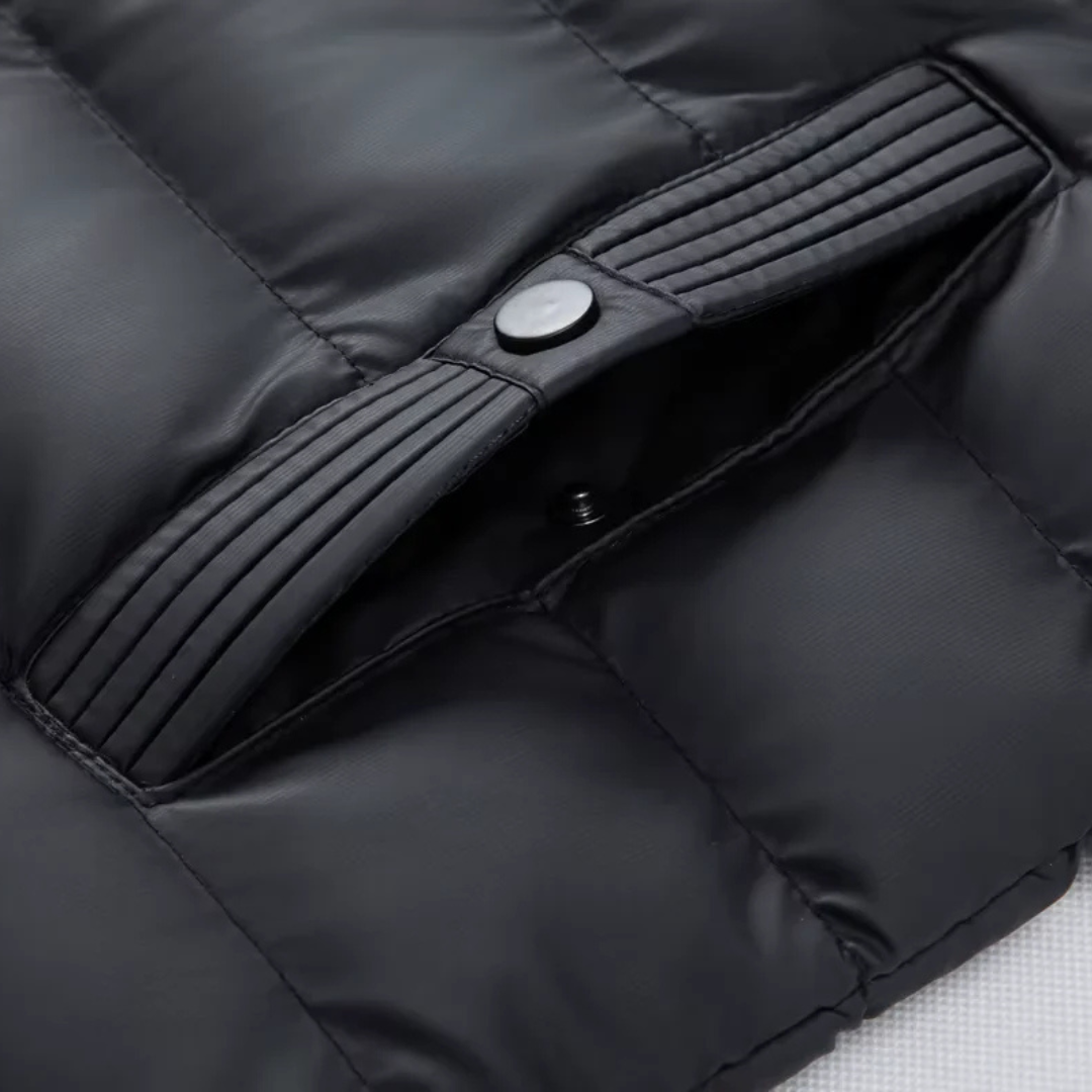Herren Hybrid-Winterjacke Mit Kapuze