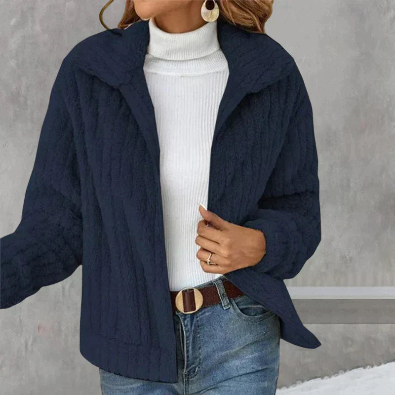 Damen Fleecejacke Mit Kuscheligem Design