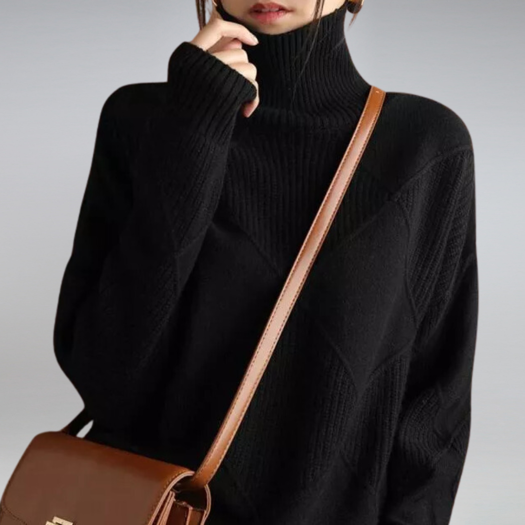 Rollkragenpullover aus Kaschmir mit klassischem Design für Damen