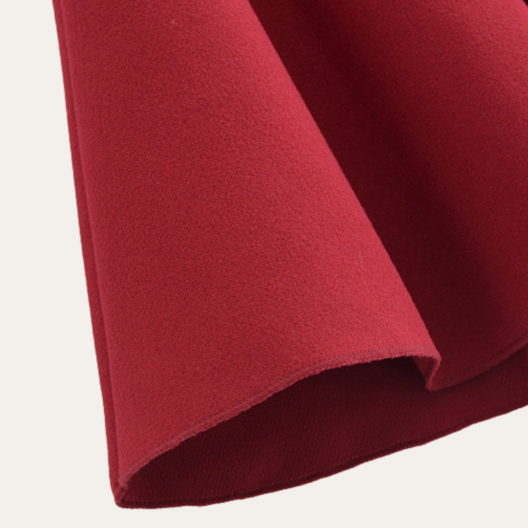 Damen Cape Mantel Aus Wolle Mit Klassischem Design