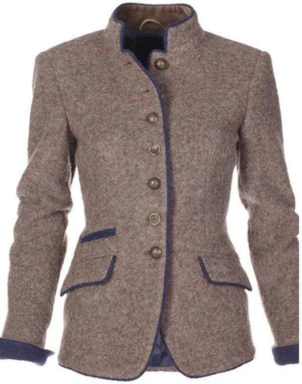 Unifarbene Langarmweste mit elegantem Design für Damen