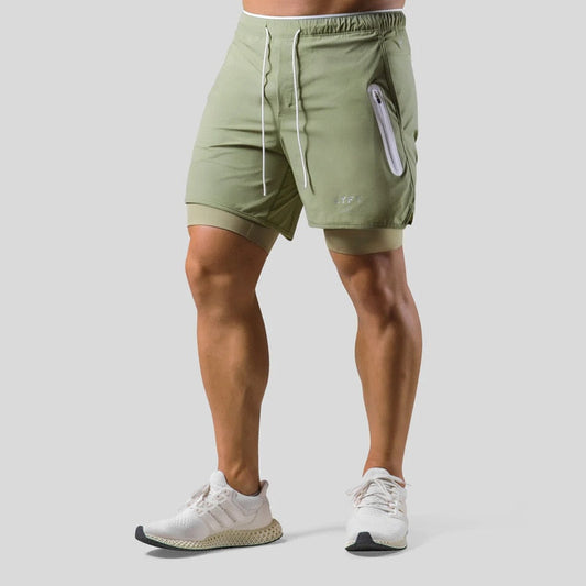 Herren-Trainingshose mit integrierten Kompressionsshorts