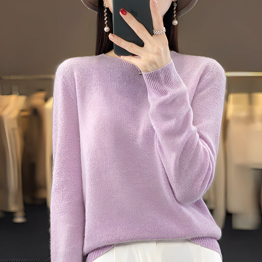 Eleganter Damenpullover aus Kaschmir, weicher Strickpullover