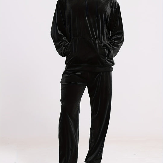 Zweiteiliges Kapuzenset mit Pullover und Hose für Herren