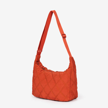 Gesteppte Diamond Puffer Schultertasche Leichtes Nylon