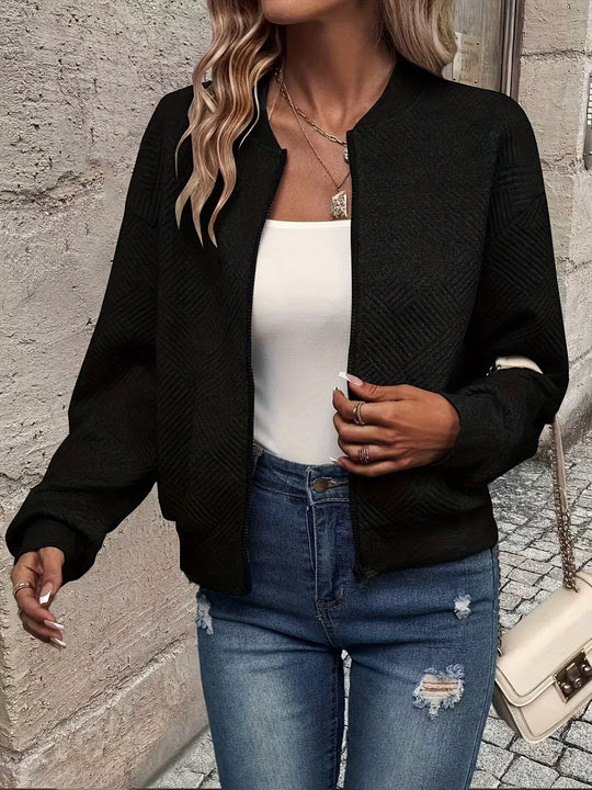 Leichte Übergangsjacke mit Stehkragen und Reißverschluss für Damen