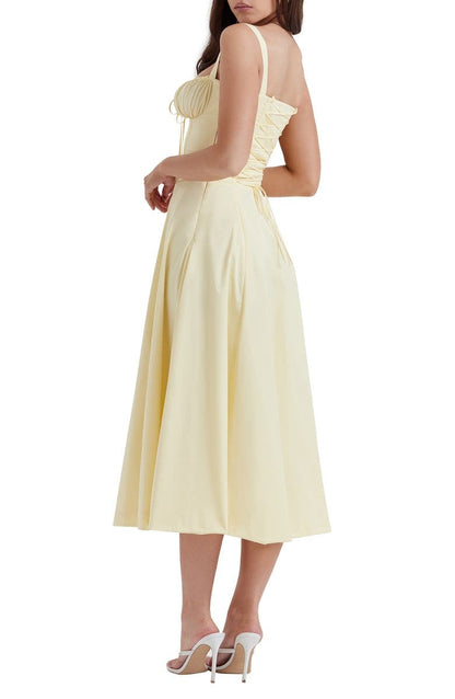 Florales Bustier Midriff Cutout Bodycon Kleid