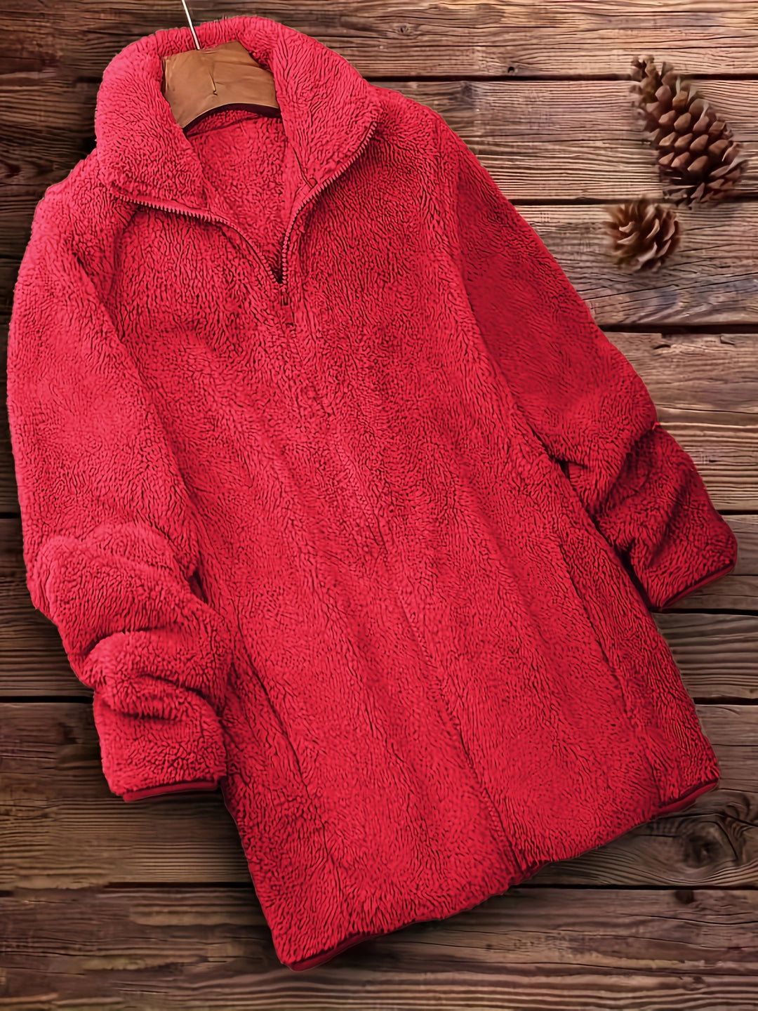 Gefütterte Winterjacke mit Reißverschluss für Damen