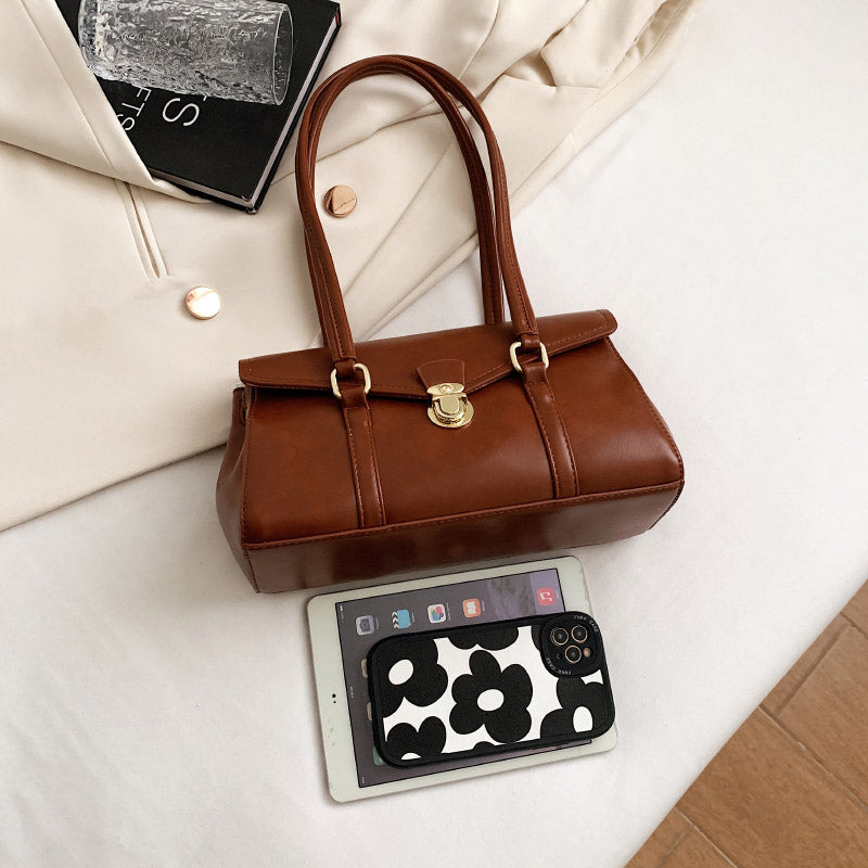 Vegane Leder Vintage Schultertasche