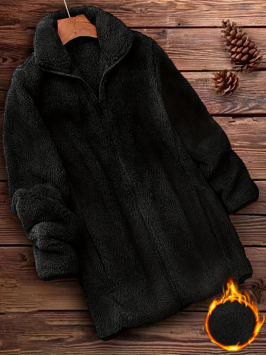 Gefütterte Winterjacke mit Reißverschluss für Damen
