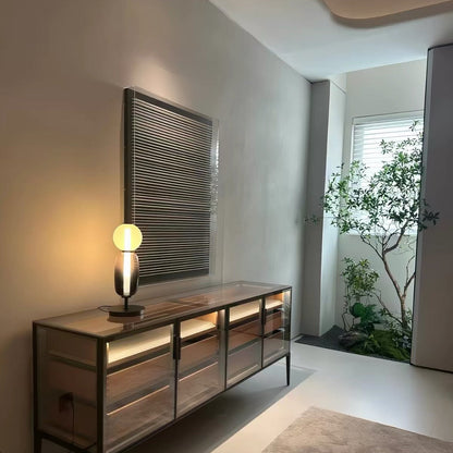 Glas-Tischlampe Modernes Skulpturales Design
