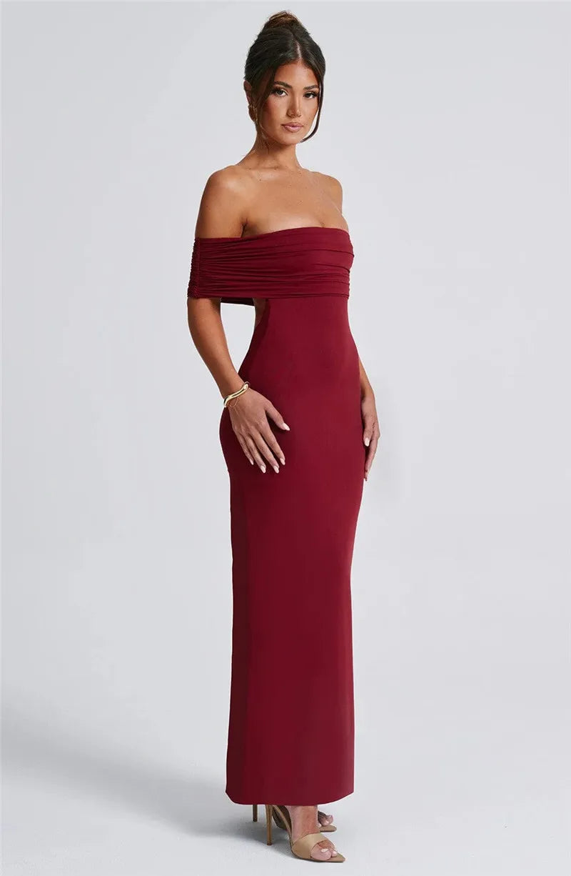 Trägerloses, rückenfreies, sexy Maxikleid