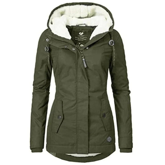 Damen Wintermantel Lang Mit Klassischem Design