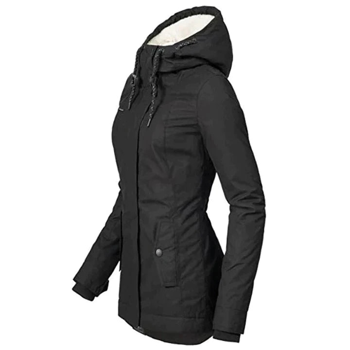 Damen Wintermantel Lang Mit Klassischem Design