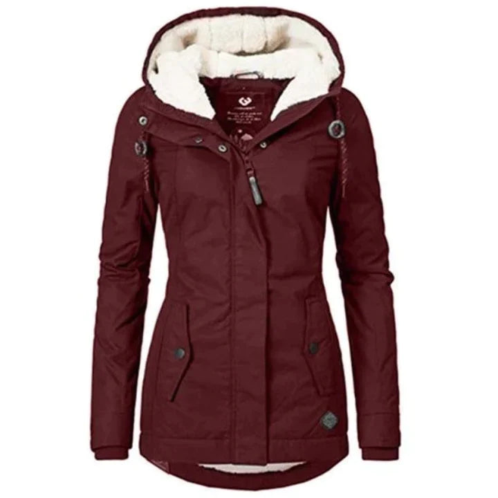 Damen Wintermantel Lang Mit Klassischem Design
