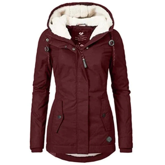 Damen Wintermantel Lang Mit Klassischem Design
