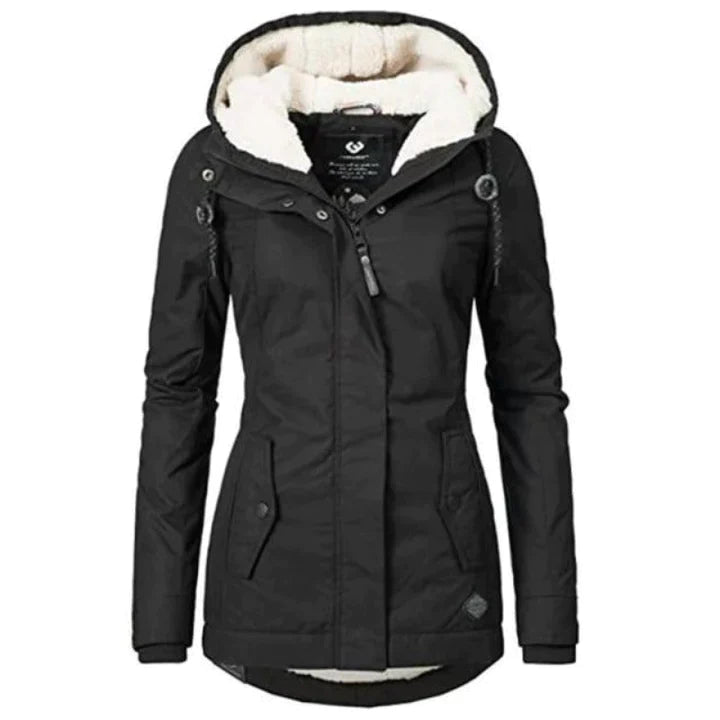 Damen Wintermantel Lang Mit Klassischem Design