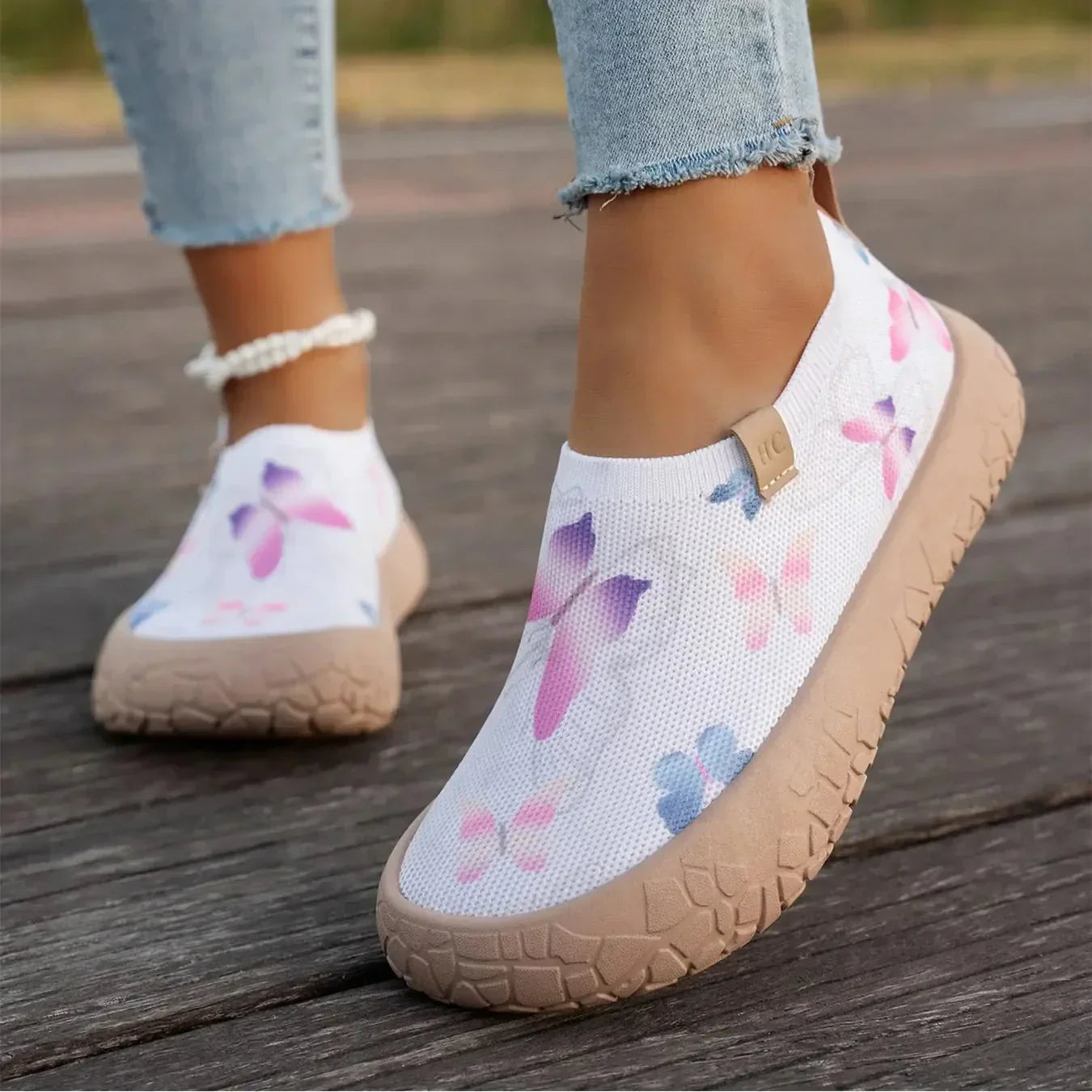 Damen Slip-On Sneaker mit Dämpfung in Rückansicht
