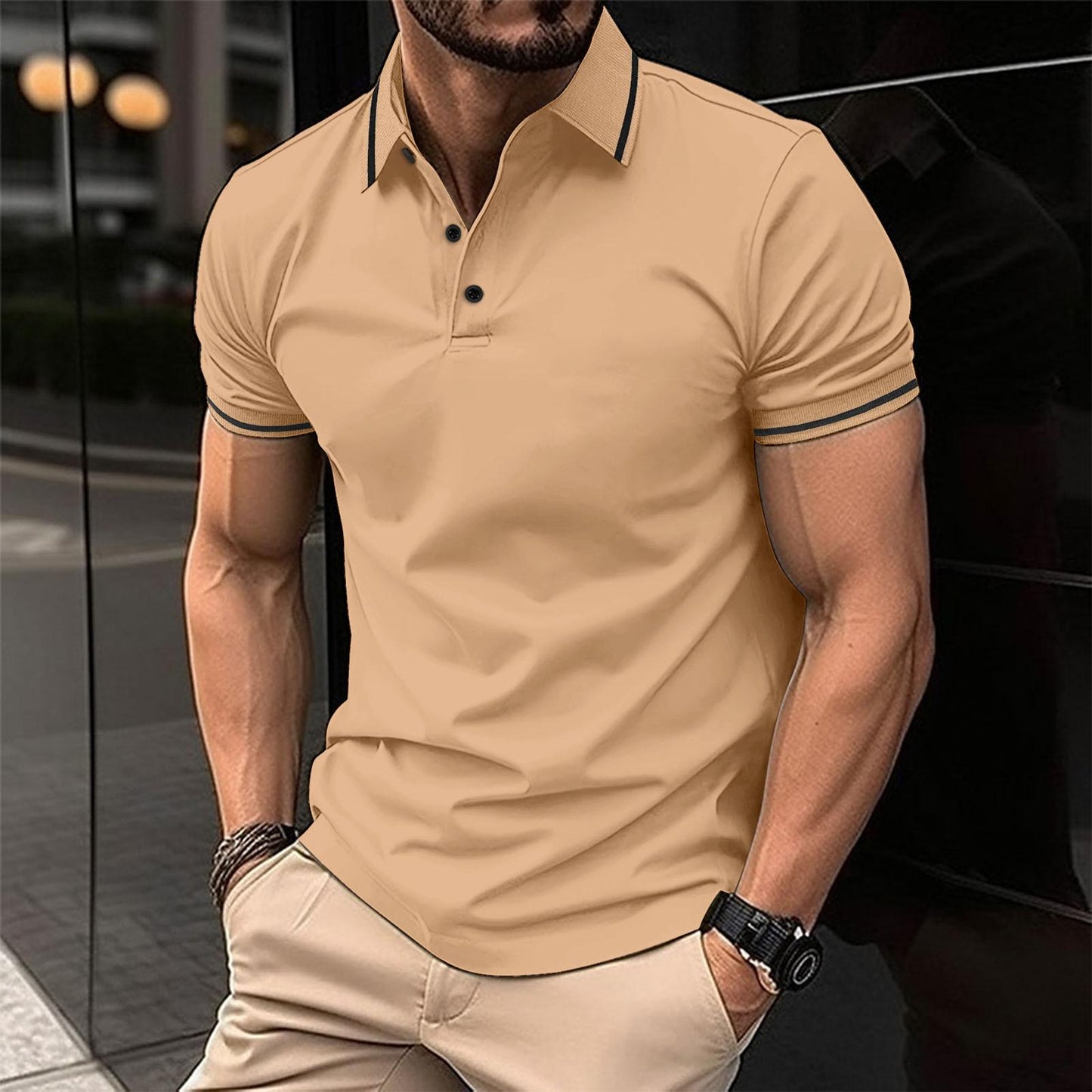 Herren Poloshirt Mit Klassischem Kragen