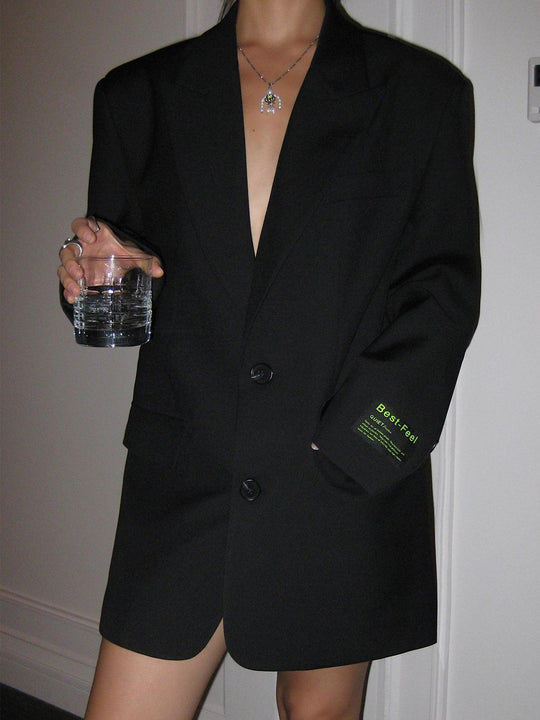 Damen Blazer Mit Oversize Schnitt Und Klassischem Revers
