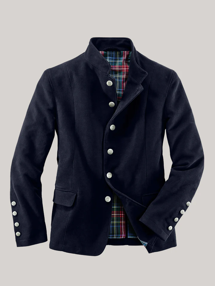 Herren Blazer Aus Samt Mit Modernem Schnitt