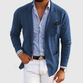 Stilvolle Strickjacke mit Blazer-Optik für Herren
