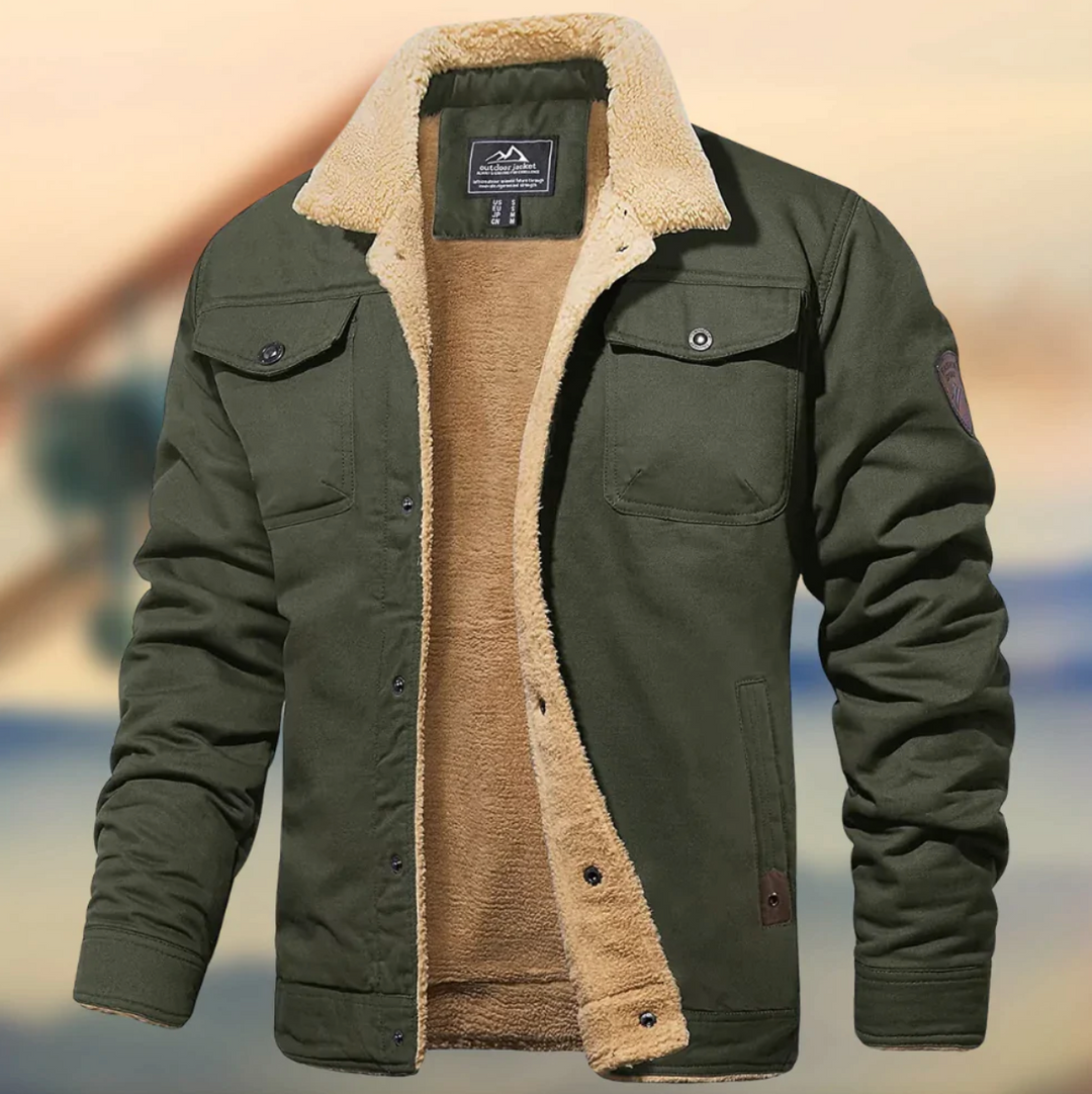 Herren Winterjacke Mit Klassischem Schnitt Und Warmer Fütterung