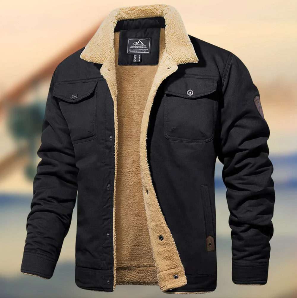 Herren Winterjacke Mit Klassischem Schnitt Und Warmer Fütterung