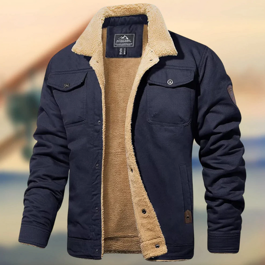 Herren Winterjacke Mit Klassischem Schnitt Und Warmer Fütterung