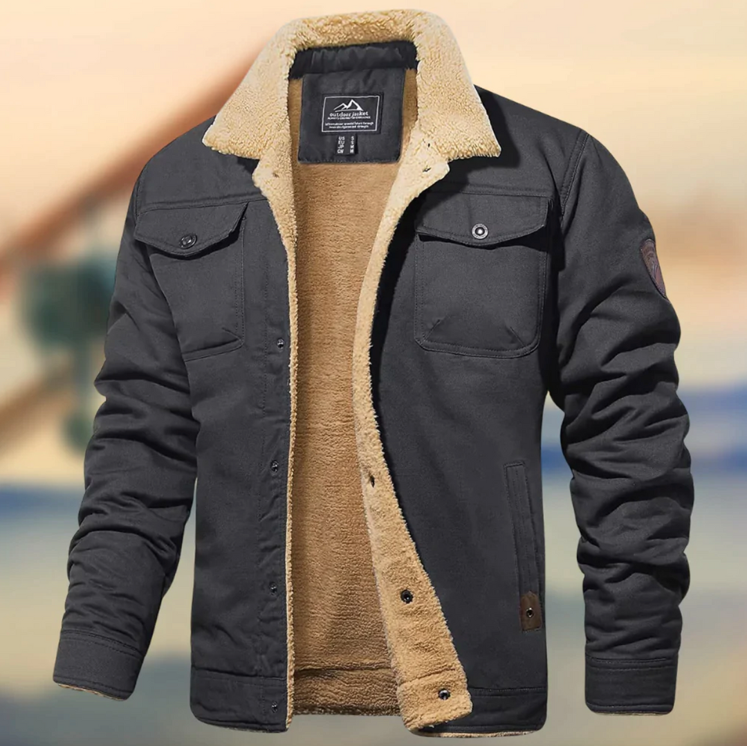 Herren Winterjacke Mit Klassischem Schnitt Und Warmer Fütterung