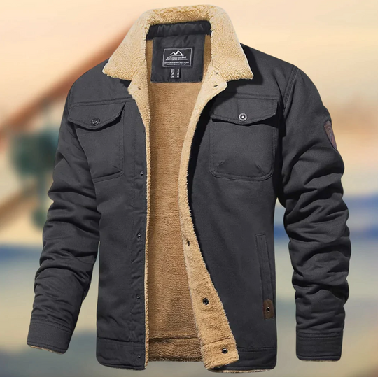 Herren Winterjacke Mit Klassischem Schnitt Und Warmer Fütterung