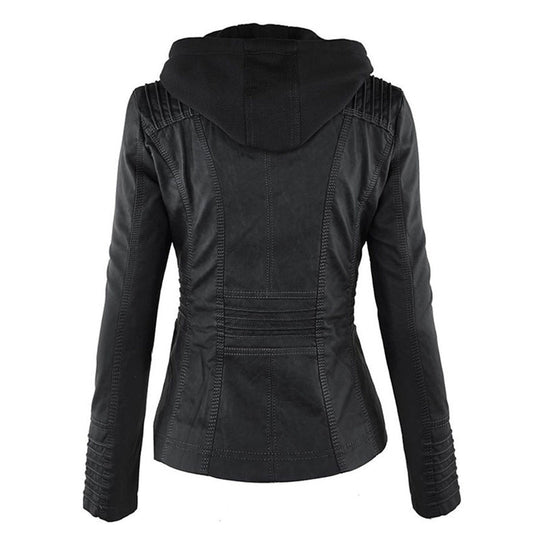 Damen Jacke Mit Kapuze Im Wetterfesten Design