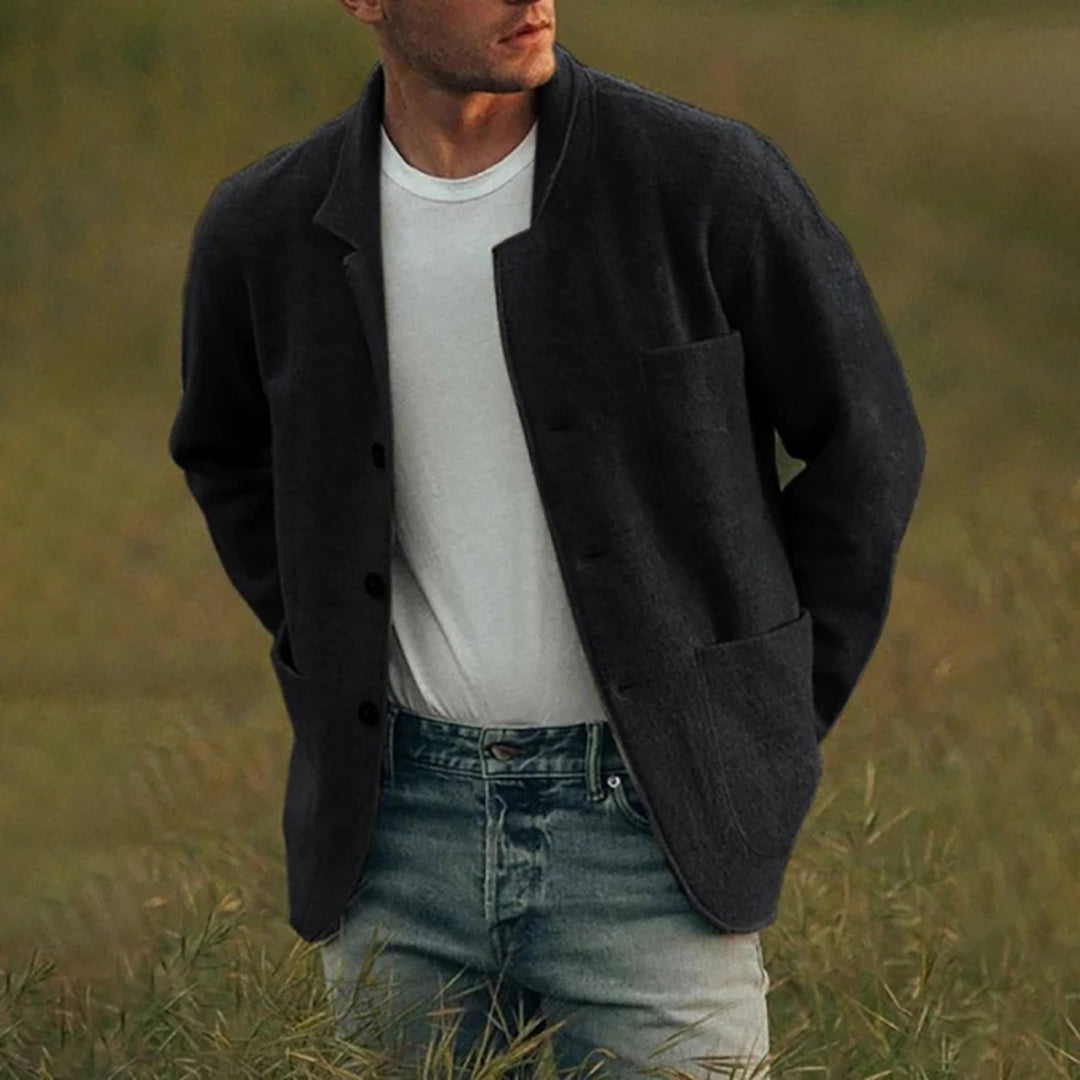 Herren Übergangsjacke Mit Mehreren Taschen
