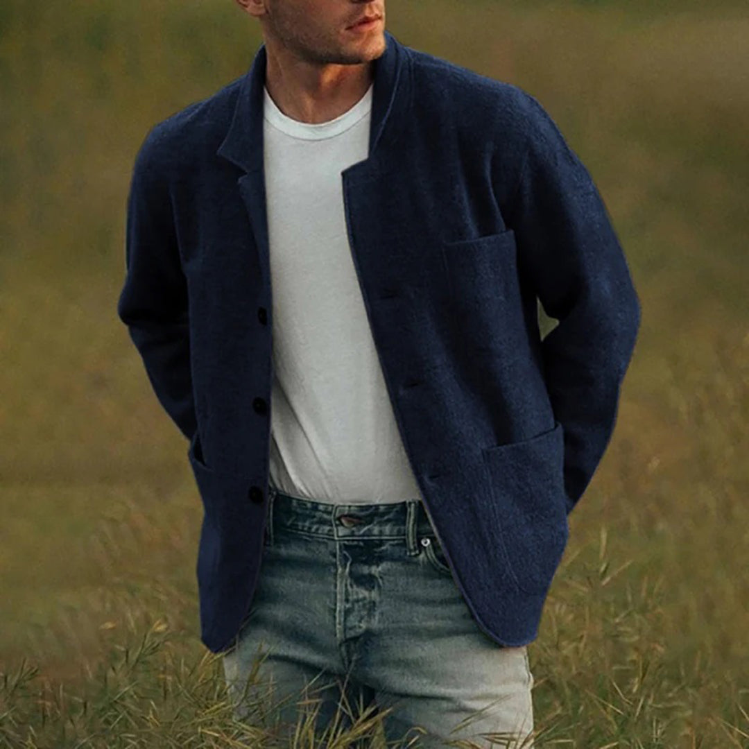 Herren Übergangsjacke Mit Mehreren Taschen