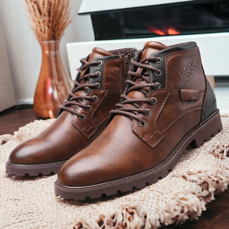 Herren Stiefeletten Aus Leder Mit Klassischem Design