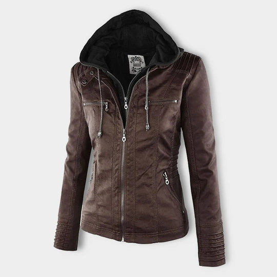 Damen Jacke Mit Kapuze Im Wetterfesten Design