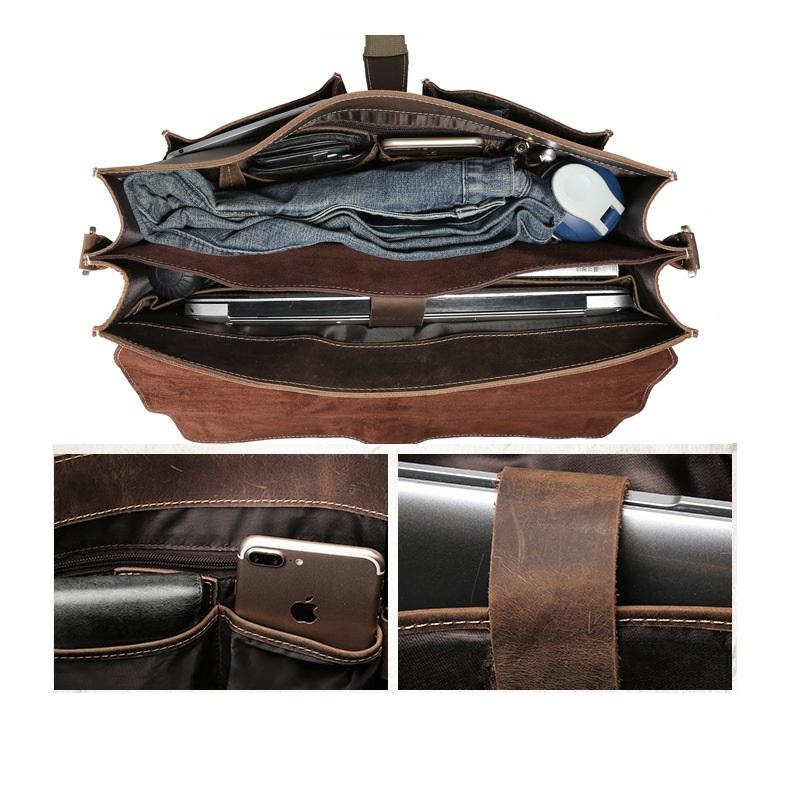 Elegante Business Umhängetasche aus Echtleder für Herren