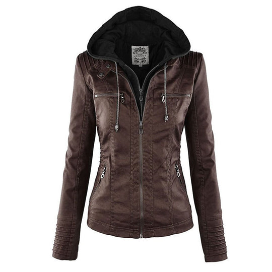 Damen Jacke Mit Kapuze Im Wetterfesten Design