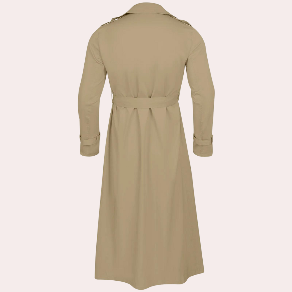 Herren Wasserabweisender Trenchcoat Mit Modernem Schnitt