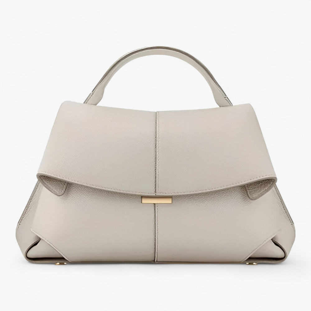 Luxuriöse Trapez-Handtasche mit Goldverschluss für Damen