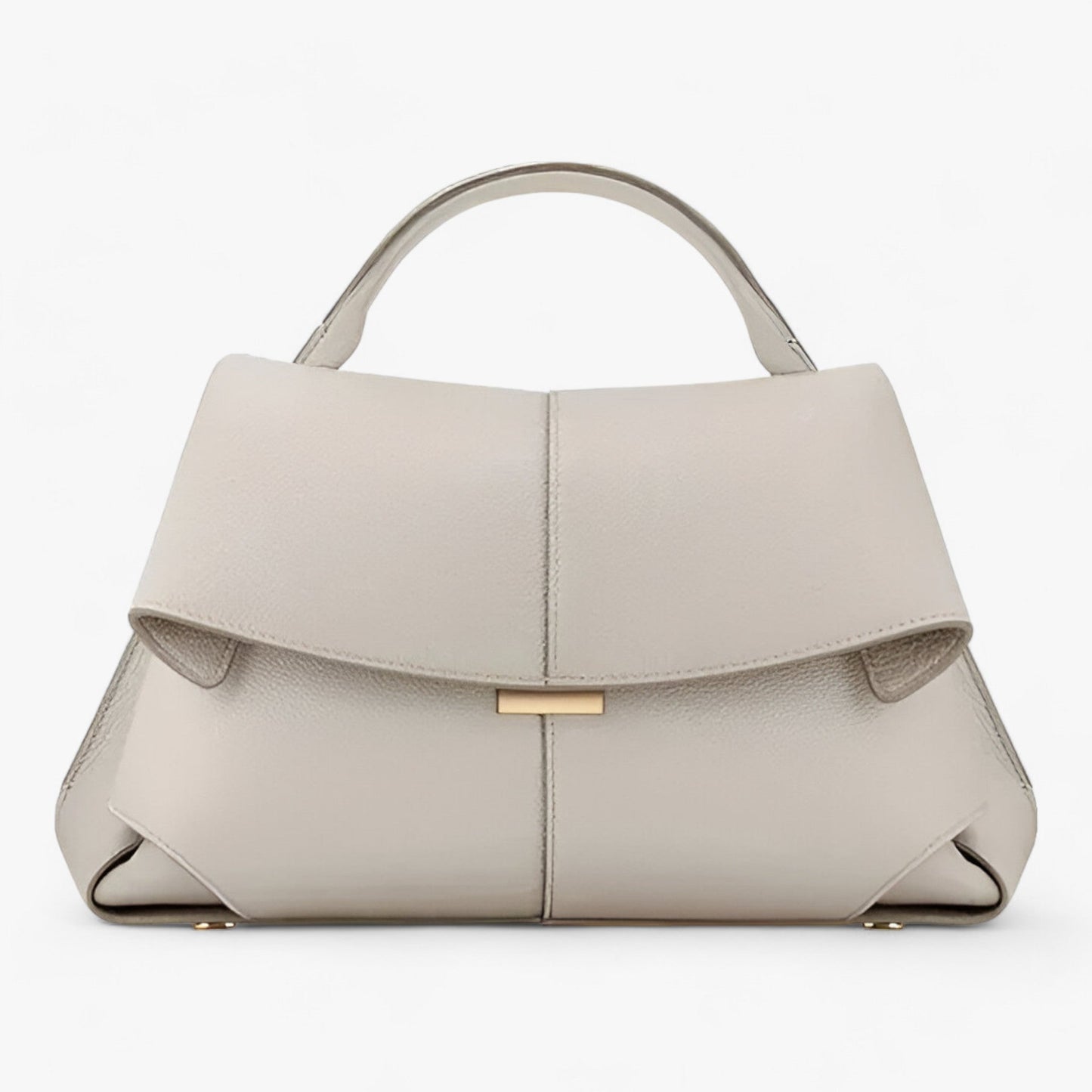 Luxuriöse Trapez-Handtasche mit Goldverschluss für Damen