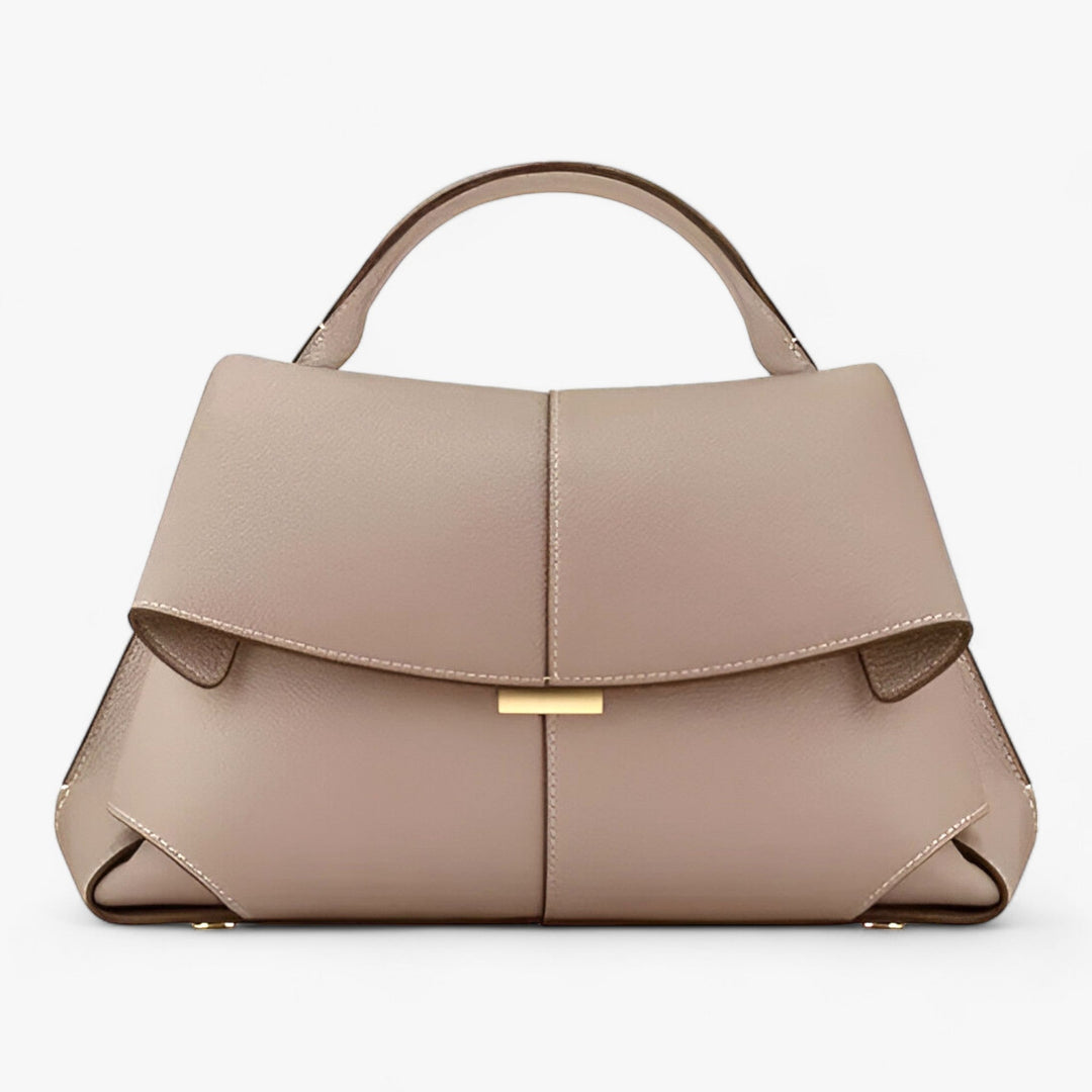 Luxuriöse Trapez-Handtasche mit Goldverschluss für Damen